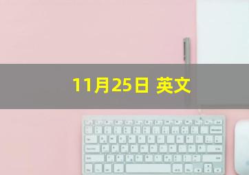 11月25日 英文